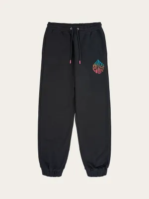 WATERAID tapered fit sweat pants - Black Jet Knowledge Cotton