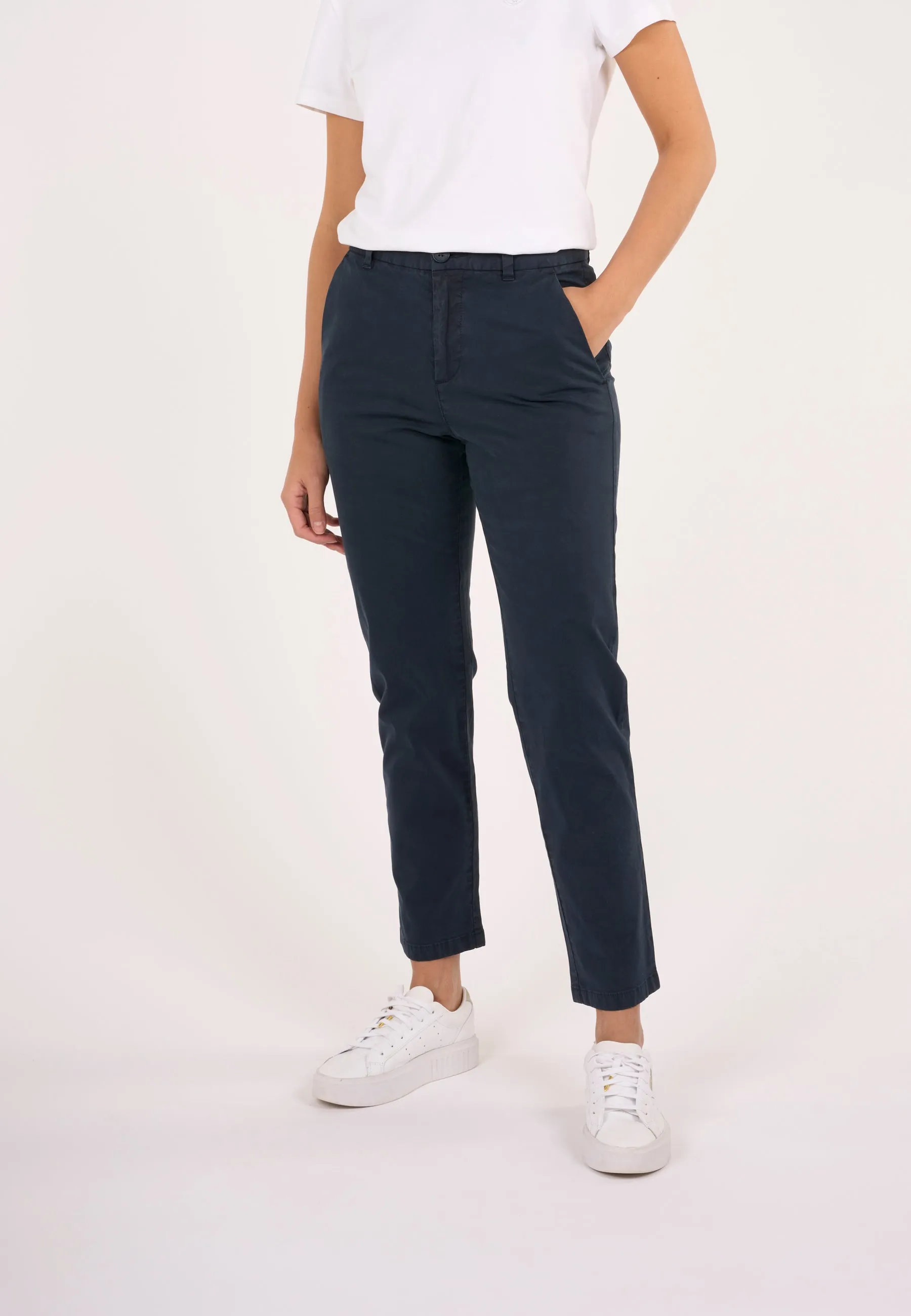 WILLOW regular cropped poplin chino - Total Eclipse Knowledge Cotton