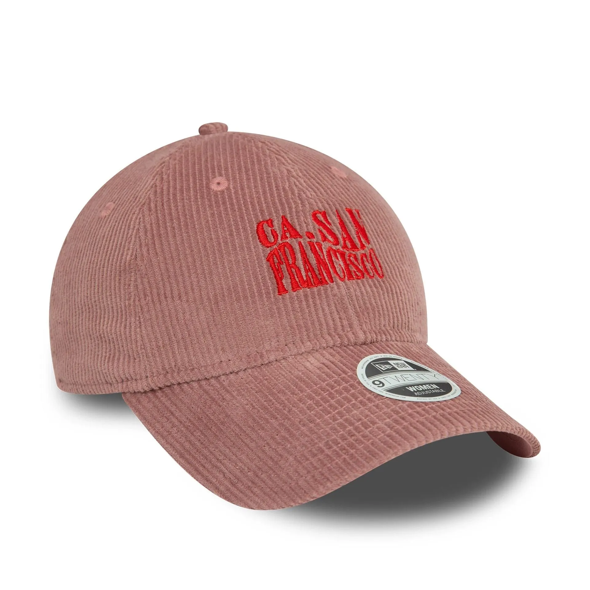 Womens New Era Cord Pastel Pink 9TWENTY Adjustable Cap Billy J
