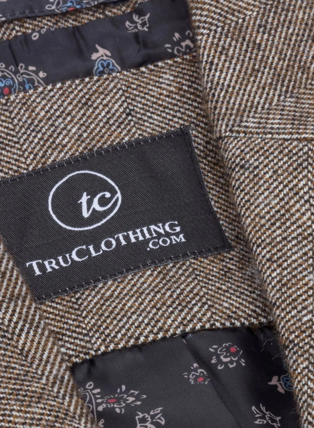 Wsn - Blazer Tweed Herringbone 1920's Wool Acrylic Blend