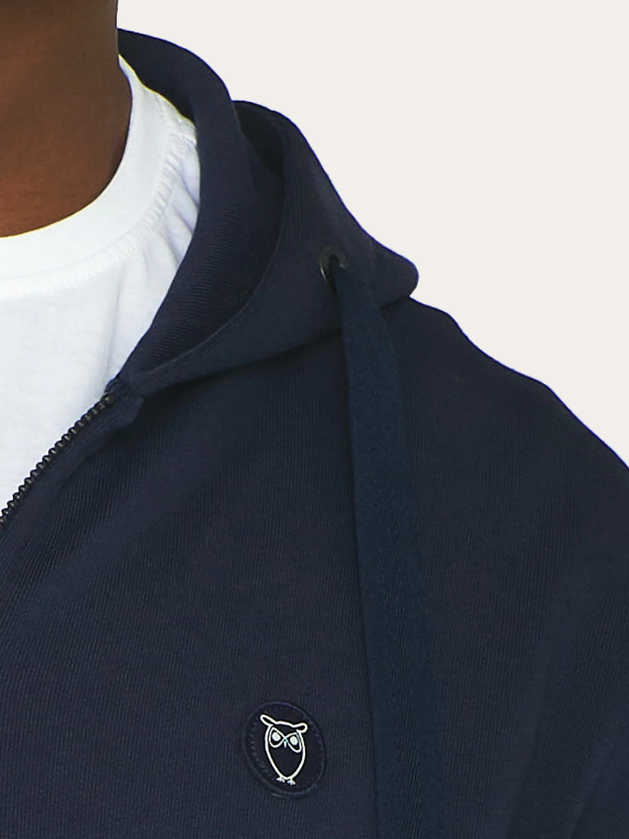 Zip hood kangaroo badge sweat - Total Eclipse Knowledge Cotton